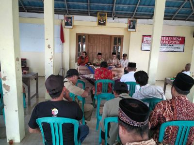 MUSYAWARAH DESA tentang Program ILASP dan PTSL serta Persiapan Panitia HUT ke-81 Desa Indrosari